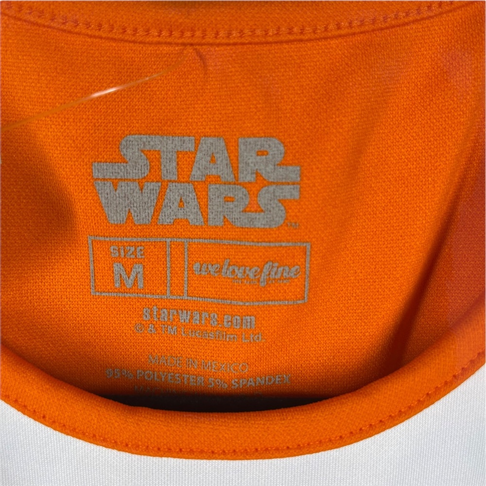 Star Wars BB8 Skater Dress Medium White Orange - Picture 10 of 11